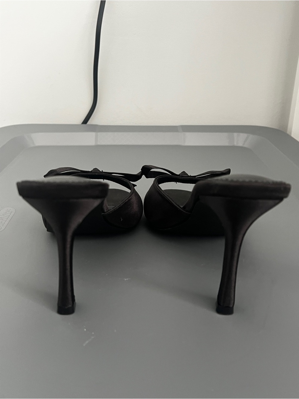 SHEIN Black Bow-Accent Kitten Heel Mules - Picture 4 of 4